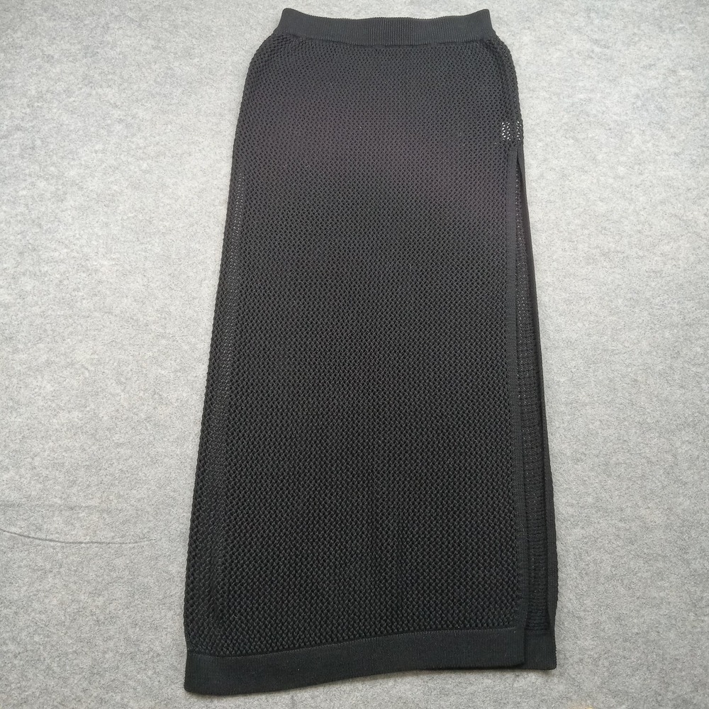 O'Neill Skirt Womens Small Black Knit Mesh Long Pencil Elastic Waist Casual
